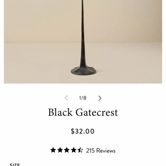 Magnolia Black Candle Holders - Picture 2 of 5